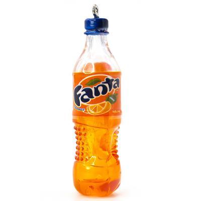 Підвіска, брелок у вигляді пляшки Fanta, розмір 70х18мм, 1 шт.