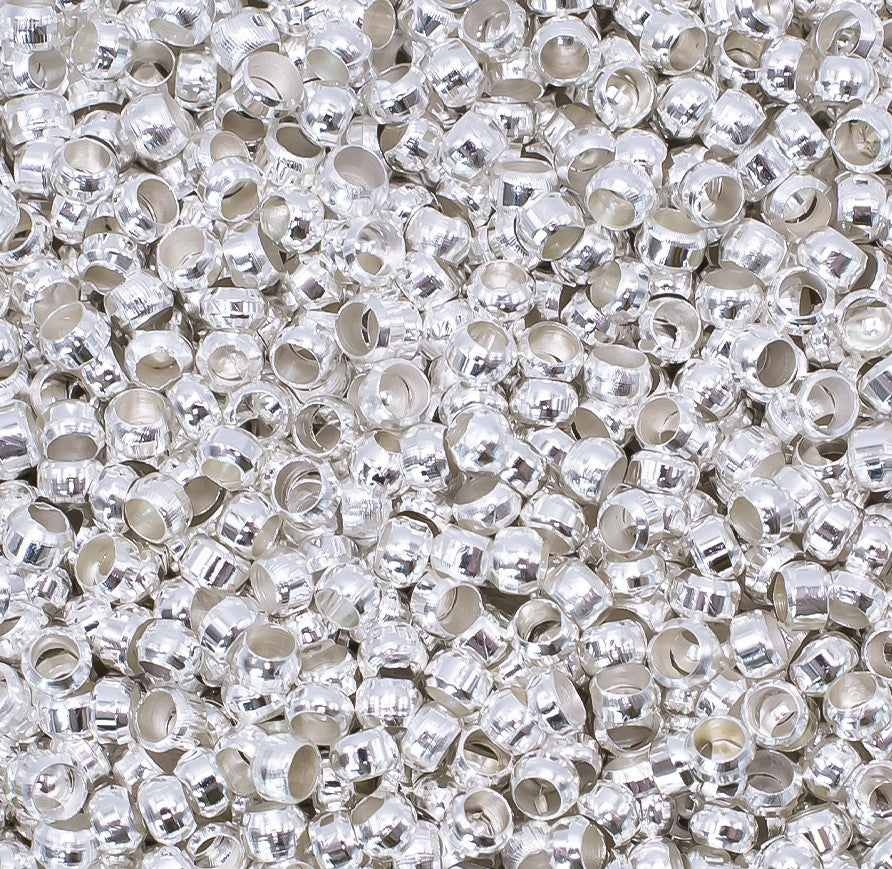 Крімпи стопери Beads stuff 2 мм внутр. 1 мм Сріблястий +-100 шт.