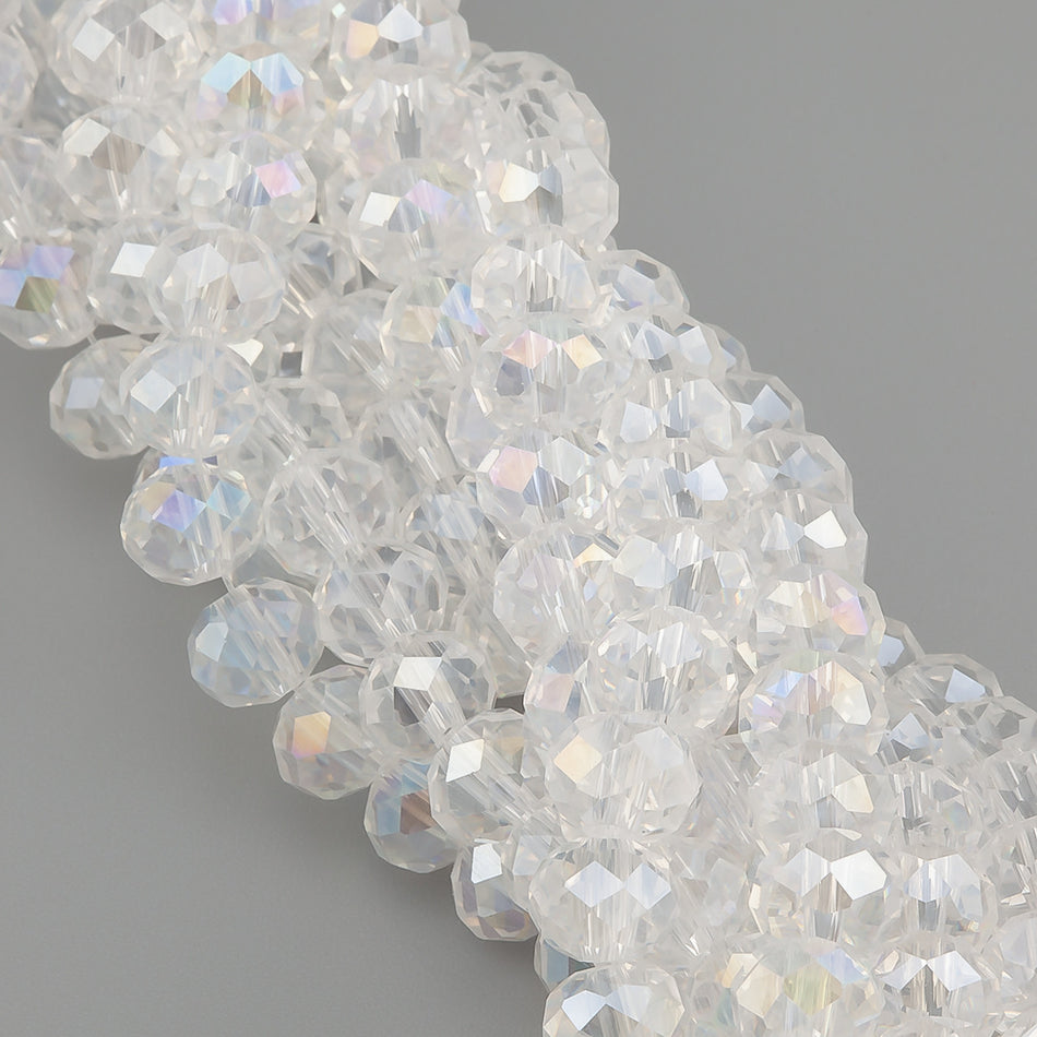 Nogi Swarovski огранювання рондель 8х6 мм 42 см (+-65 шт.) Прозорий АВ