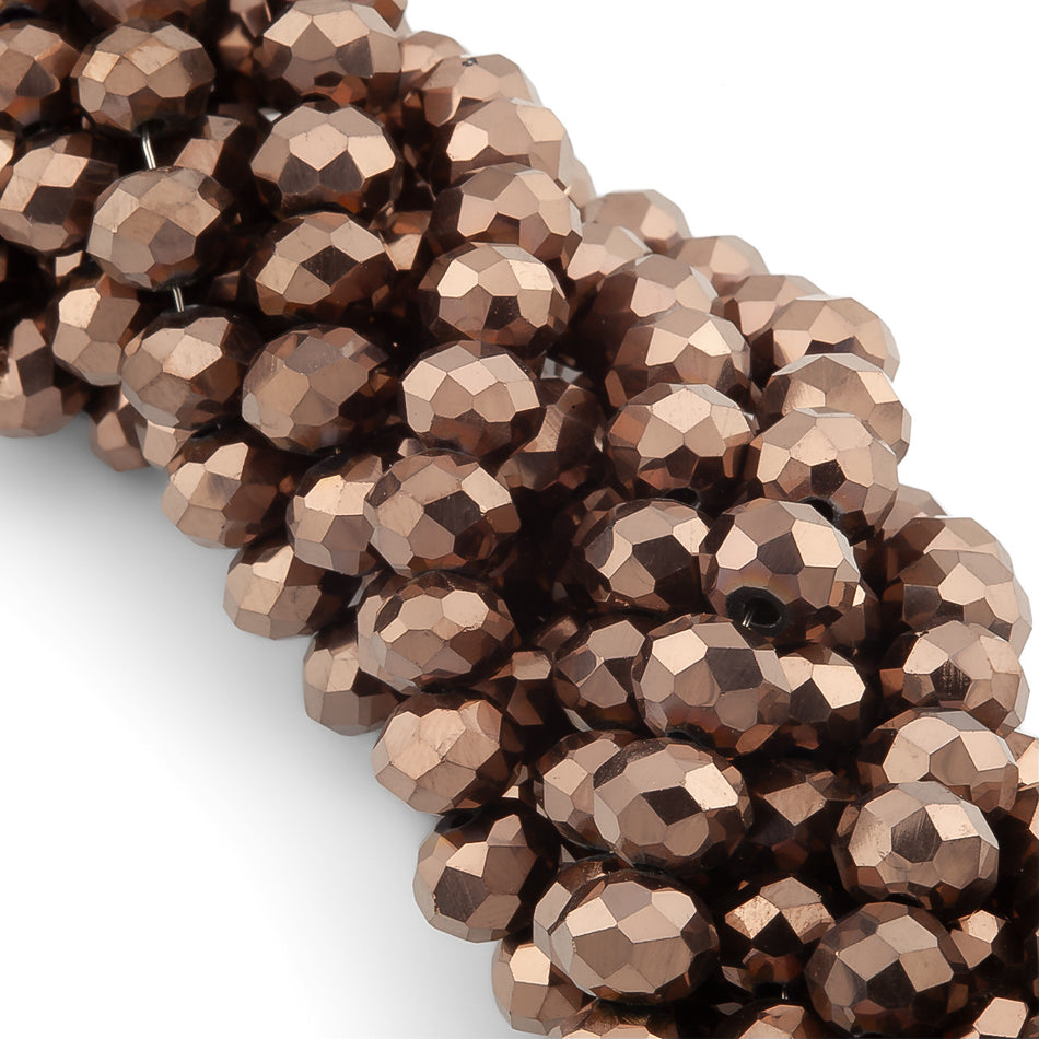 Nogi Swarovski огранювання рондель 3х2,5 мм 38 см (+-160 шт.) Коричневий металік