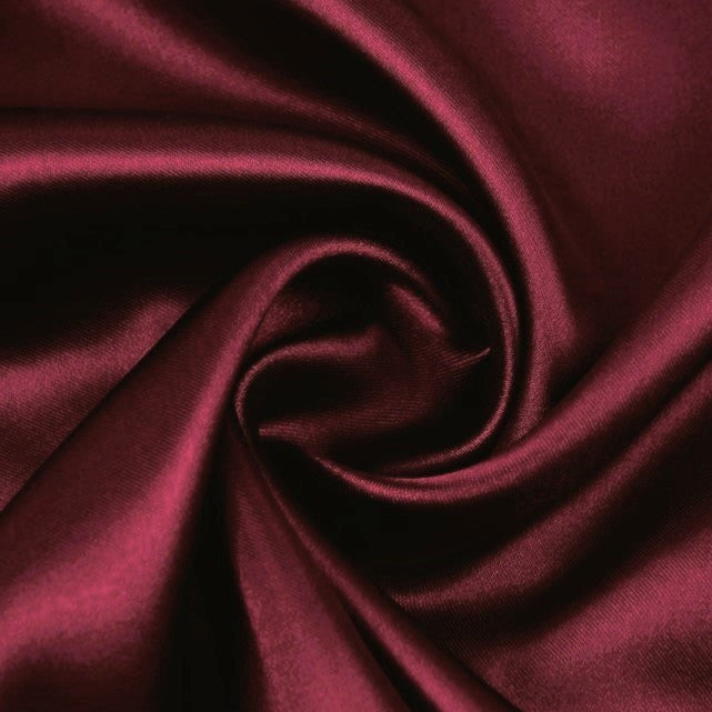 Tkana атлас LuxFabric 115 г/m² 1,5 m 1 m Бордовий
