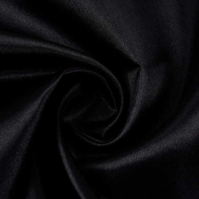 Тканина атлас LuxFabric 115 г/м² 1,5 м 1 м Чорний