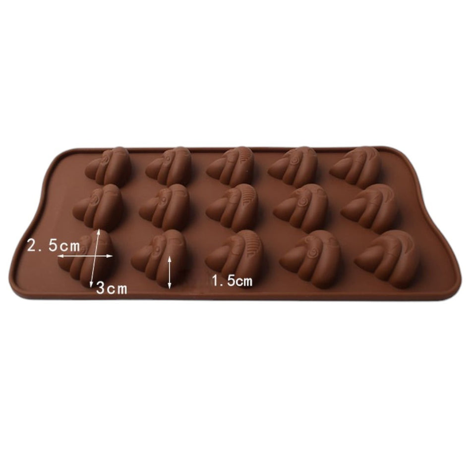 Форма силіконова 15 яч. Bakery 20,5х10,5х1,5 см Ø 2,5х3 см 1 шт. Коричневий