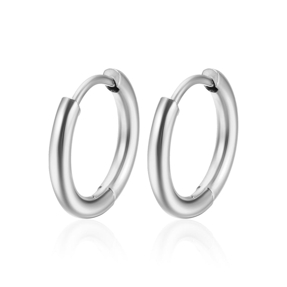 Сережки Конго Ring нерж.сталь 23х2,5 мм Ø 18 мм 1 пара Платиновий
