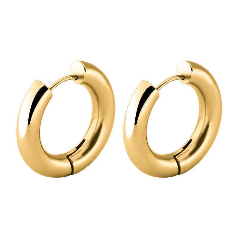 Сережки Конго Ring нерж.сталь 25х2,5 мм Ø 20 мм 1 пара Золотистий