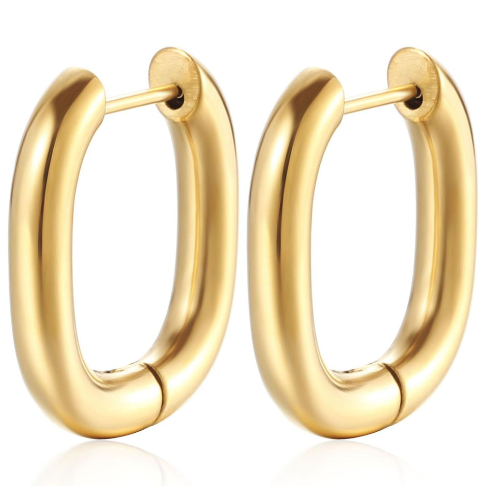 Сережки Конго U-shaped нерж.сталь 23х20х4 мм 1 пара Золотистий