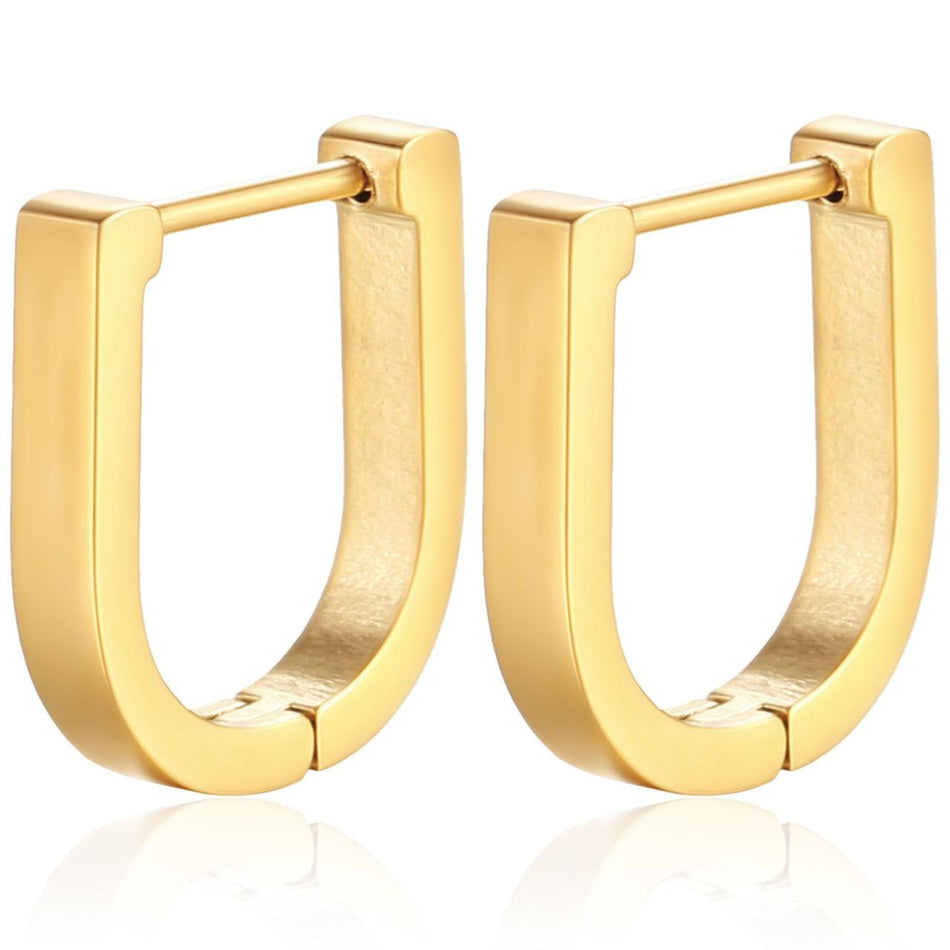 Сережки Конго U-shaped нерж.сталь 14х12х3 мм 1 пара Золотистий