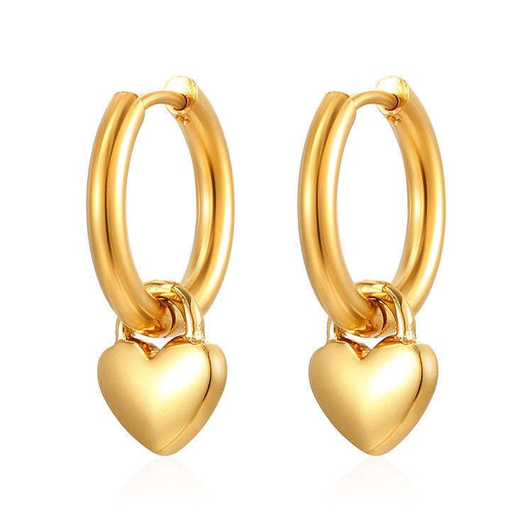 Сережки Конго Love нерж.сталь 24х17х2, 5 мм 1 пара Золотистий
