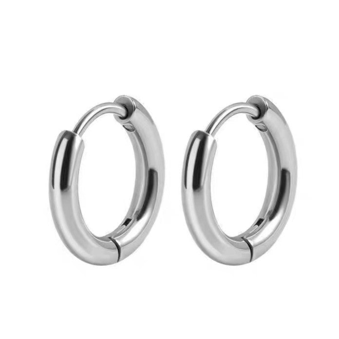 Сережки Конго Ring нерж.сталь 25х2,5 мм Ø 20 мм 1 пара Платиновий