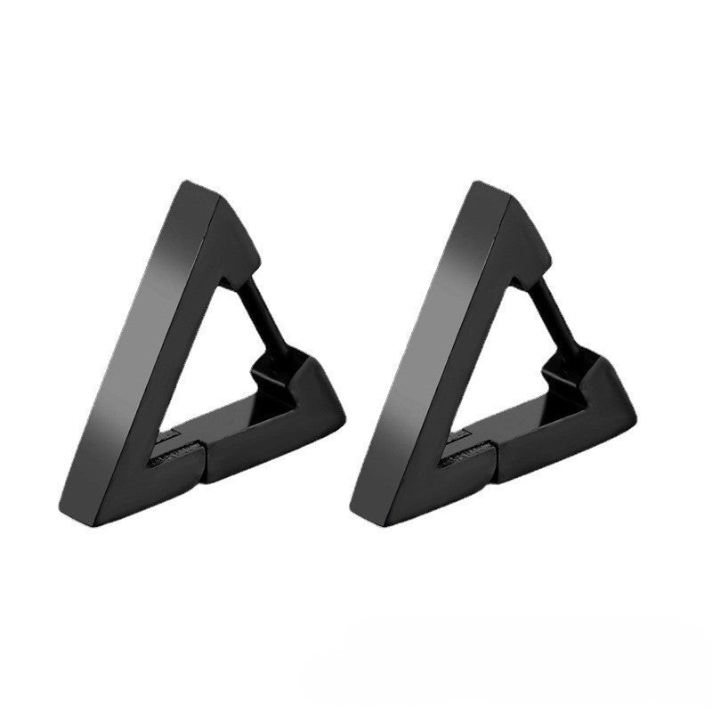 Сережки Конго Triangle нерж.сталь 14х15х3 мм 1 пара Чорний