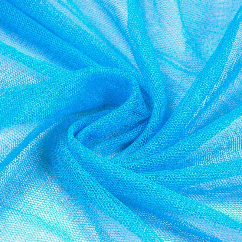 Тканина фатин м'який євросітка LuxFabric нейлон 1,60 м 1 м Блакитний