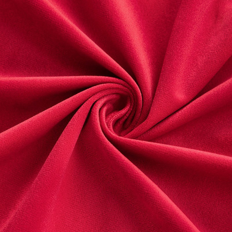 Тканина велюр LuxFabric поліестер 330 г/м² 1,50 м 1 м Червоний