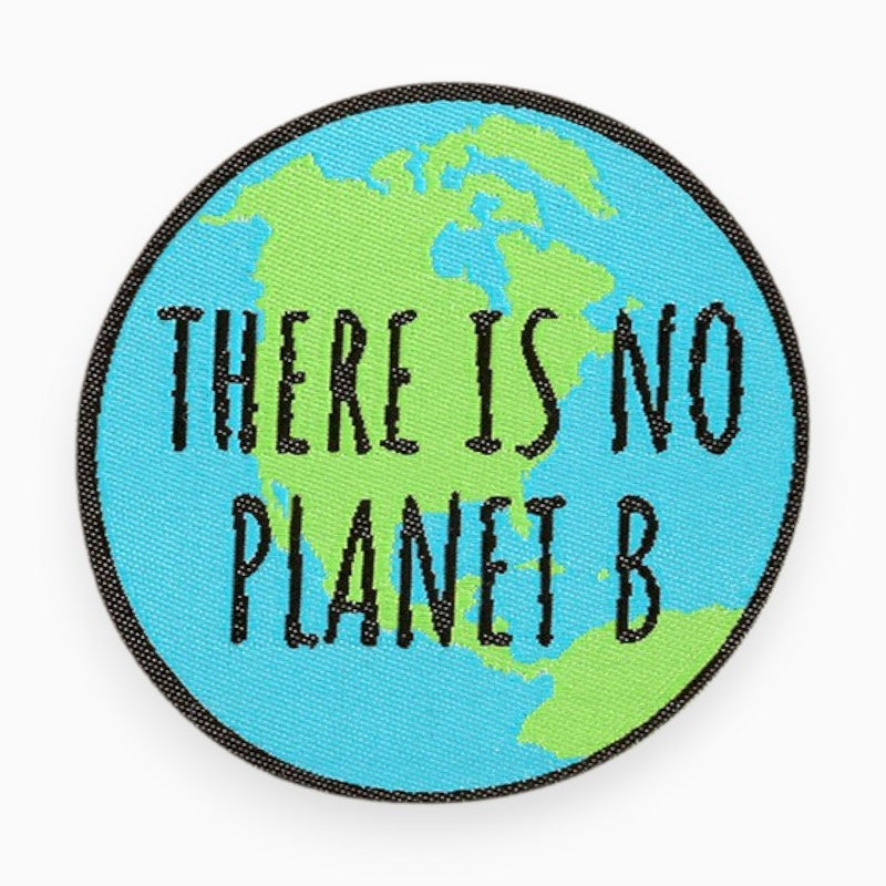 Термоаплікація There is no planet B тканинна 6,5х6,5 см 1 шт. Різні кольори