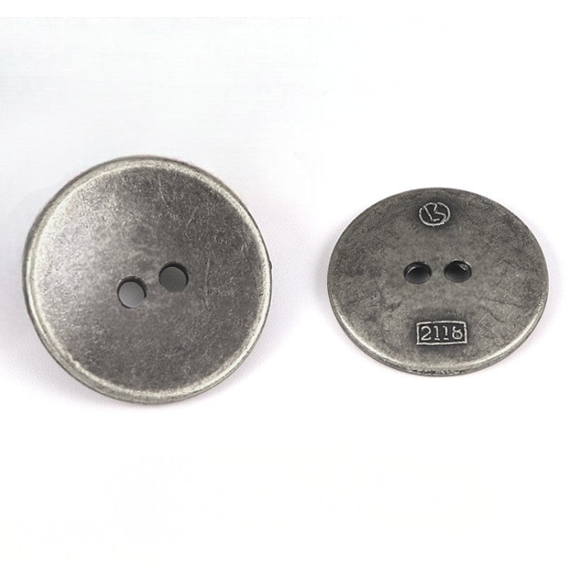 Гудзик Круглий LuxFabric 2 od: metal 22,5mm 1 szt. Grafітовий